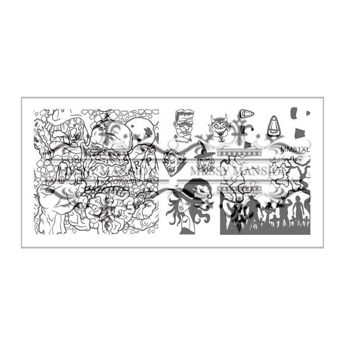 MM81XL Messy Mansion Nail Stamping Plate image 0