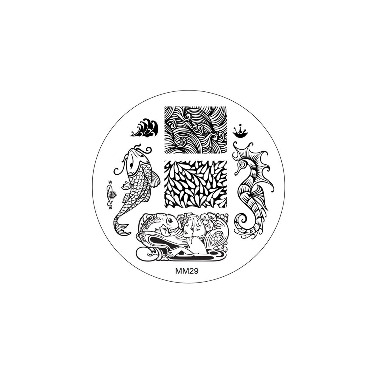 MM29 Messy Mansion Nail Stamping Plate image 0