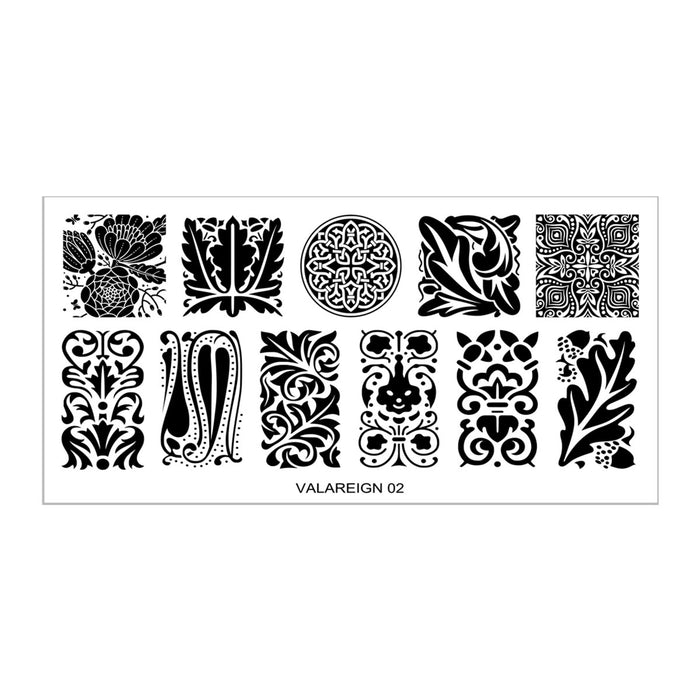 Valareign 02 Messy Mansion Nail Stamping Plate image 0