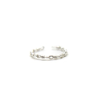 Adjustable chain link ring in 925 Sterling Silver image 0