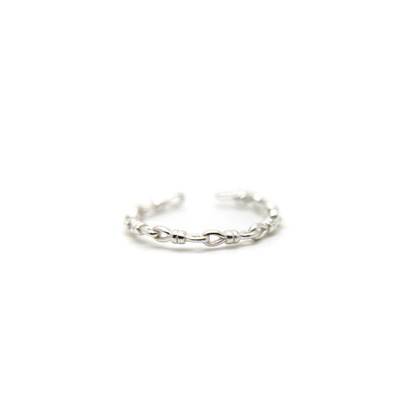 Adjustable chain link ring in 925 Sterling Silver image 0