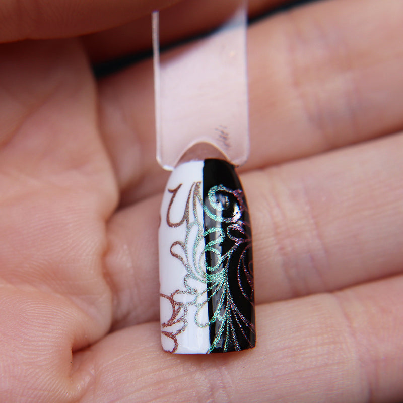 Green / Brown / Red - multichrome stamping polish image 3