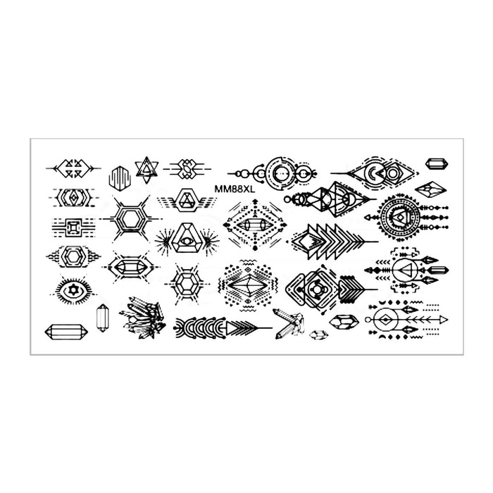 MM88XL Messy Mansion Nail Stamping Plate image 0
