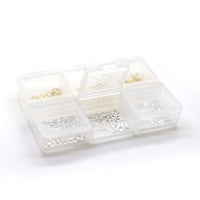 Micro silver and gold nail studs image 2