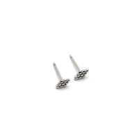 Geometric beaded stud earrings in 925 Sterling Silver image 2