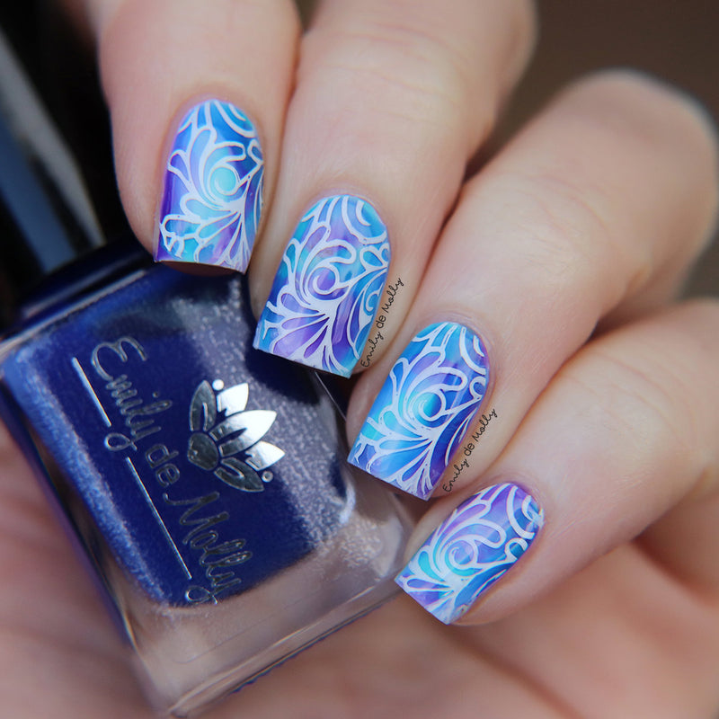 White Stamping Polish image 2