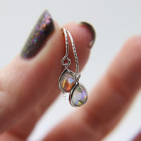 Faux Moonstone dangle earrings in 925 Sterling Silver image 2