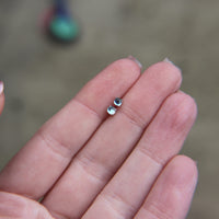 Faux Moonstone stud earrings in 925 Sterling Silver image 1