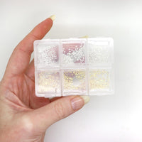 Micro silver and gold nail studs image 4