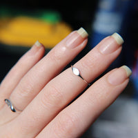 Adjustable mini signet ring in 925 Sterling Silver image 1