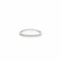 Delicate disc stack ring in 925 Sterling Silver image 0