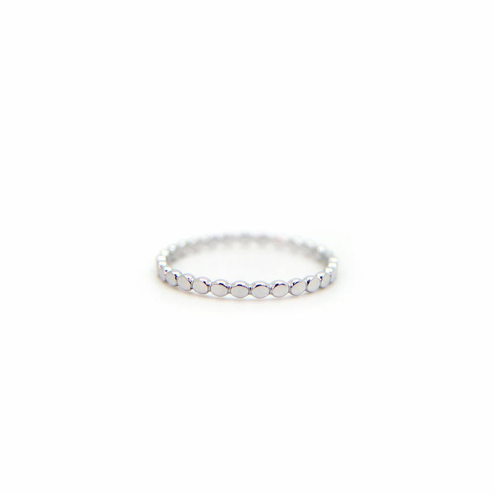 Delicate disc stack ring in 925 Sterling Silver image 0