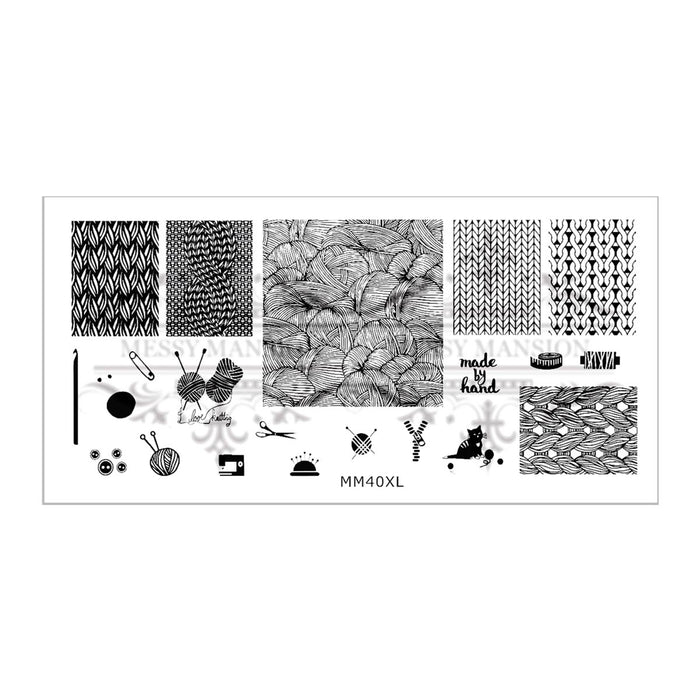 MM40XL Messy Mansion Nail Stamping Plate image 0