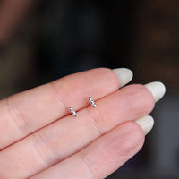 Dotted stud earrings in 925 Sterling Silver image 0