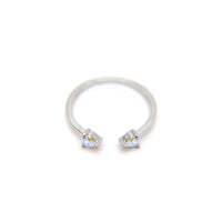 Iridescent Heart ring in 925 Sterling Silver image 3