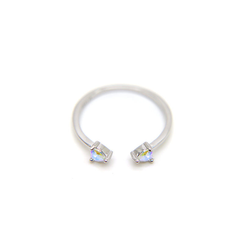 Iridescent Heart ring in 925 Sterling Silver image 3