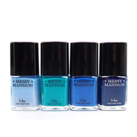 Nail Stamping Polish Set -  Blues by Messy Mansion image 0