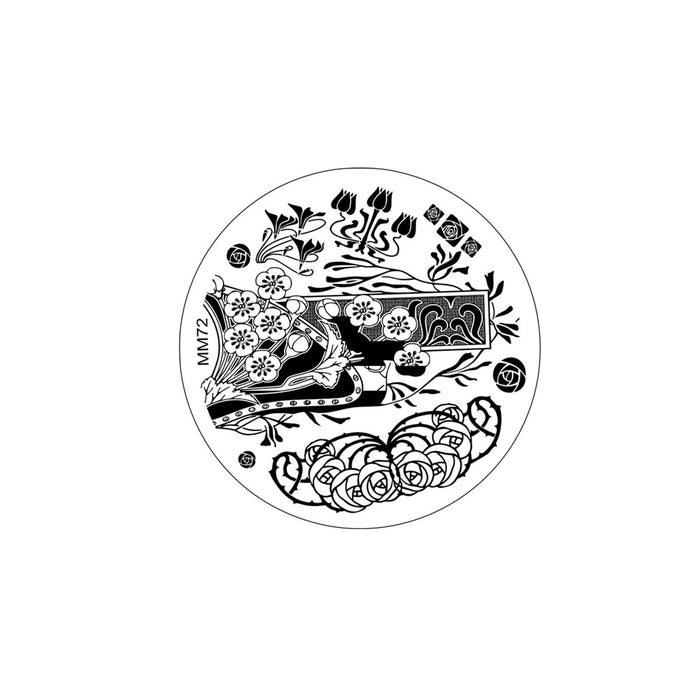 MM72 Messy Mansion Nail Stamping Plate image 0