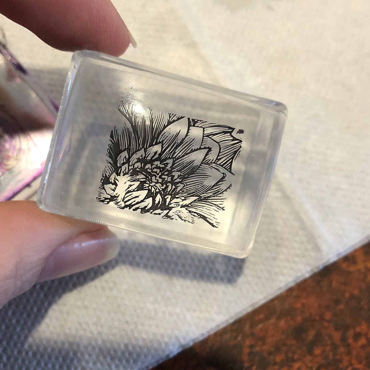 Rectangular clear nail stamper image 3