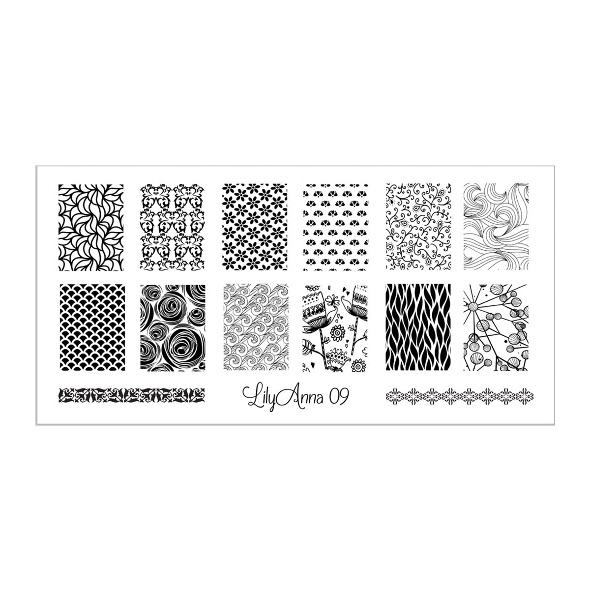 LA09 Messy Mansion Nail Stamping Plate image 0