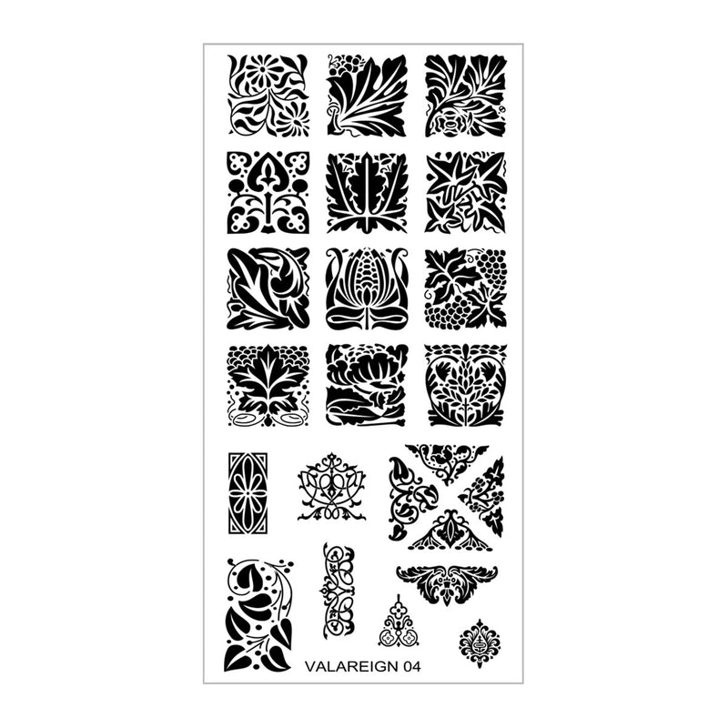 Valareign 04 Messy Mansion Nail Stamping Plate image 0