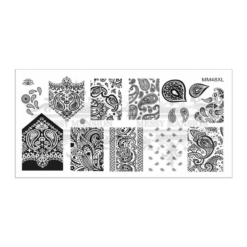 MM48XL Messy Mansion Nail Stamping Plate image 0