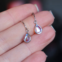 Faux Moonstone dangle earrings in 925 Sterling Silver image 3