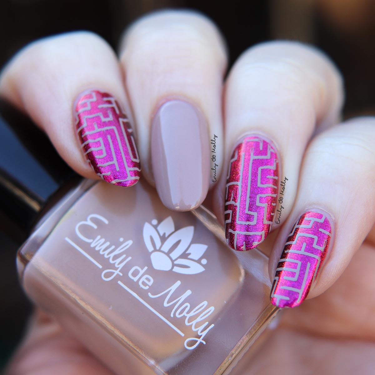 Taupe - stamping polish image 4