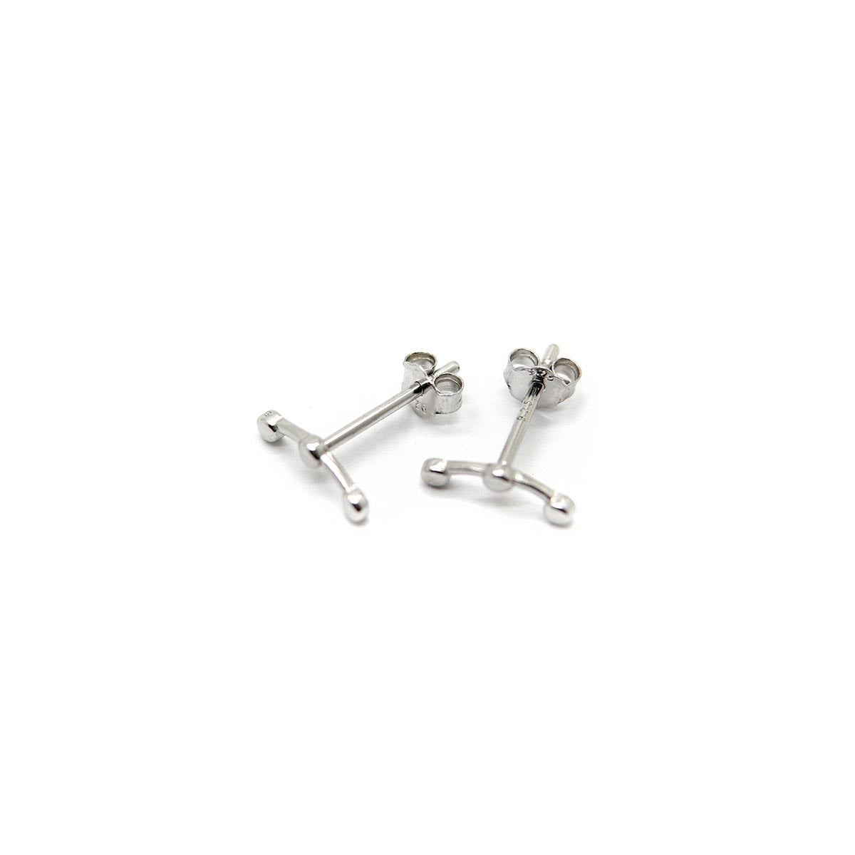 Dainty ear climber stud earrings in 925 Sterling Silver image 3