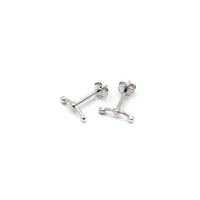 Dainty ear climber stud earrings in 925 Sterling Silver image 3