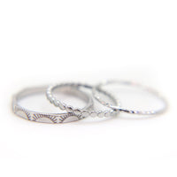 Delicate disc stack ring in 925 Sterling Silver image 2