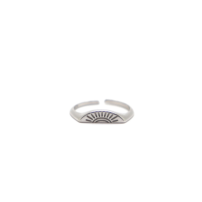 Rising sun adjustable ring in 925 Sterling Silver image 0