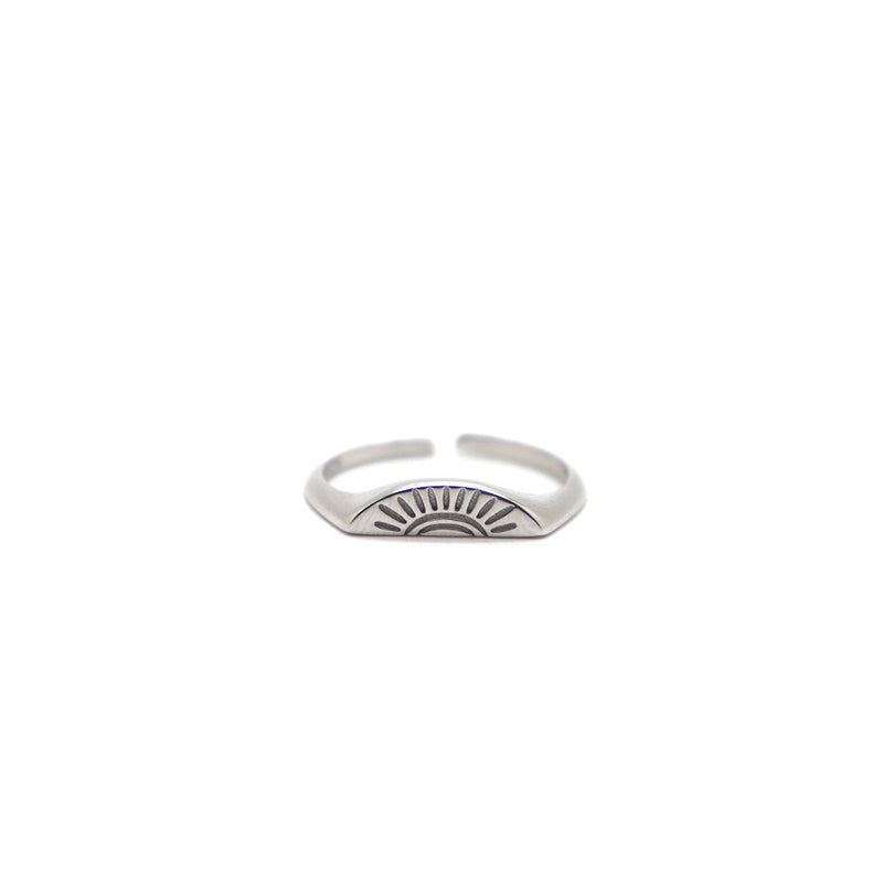 Rising sun adjustable ring in 925 Sterling Silver image 0