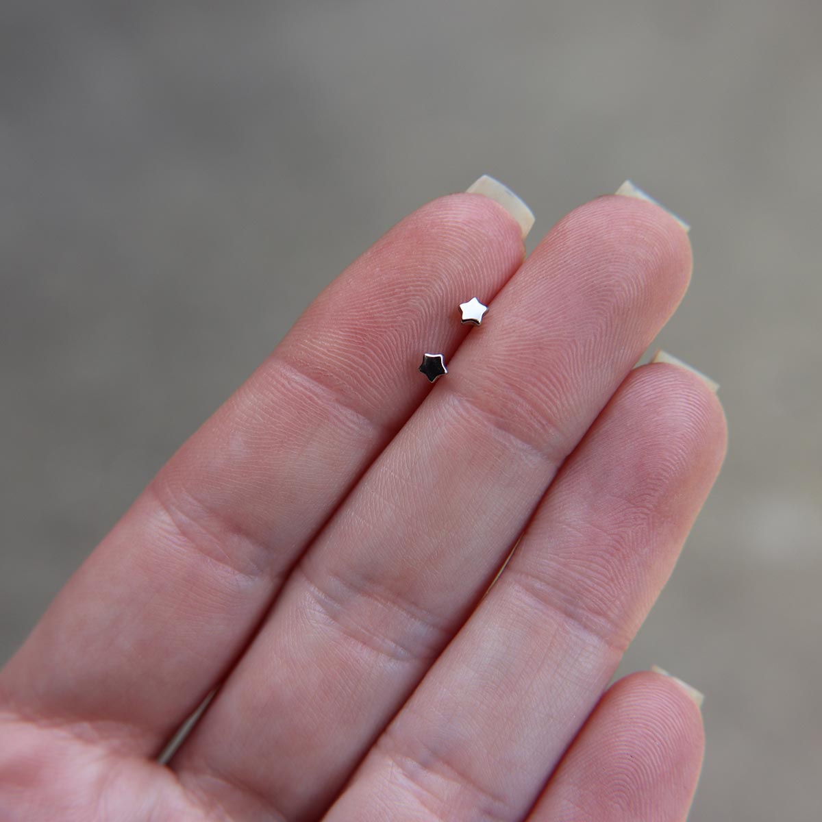 Minimalist star stud earrings in 925 Sterling Silver image 2