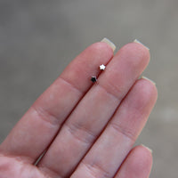 Minimalist star stud earrings in 925 Sterling Silver image 2