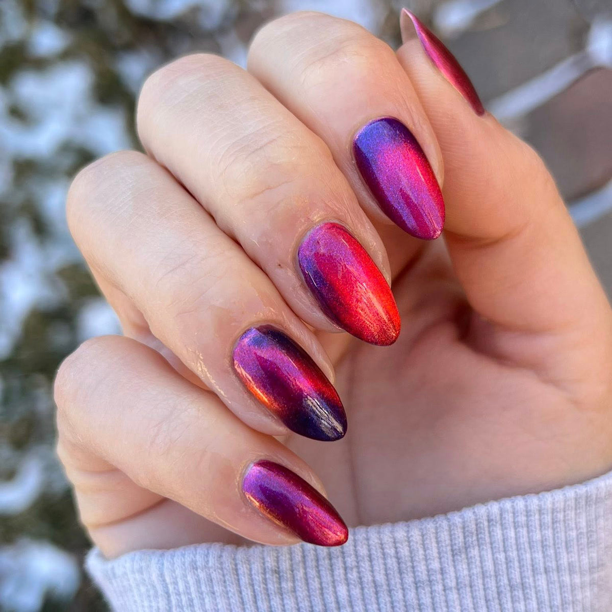 Magnetic Nail Polish - Red x Purple Bundle