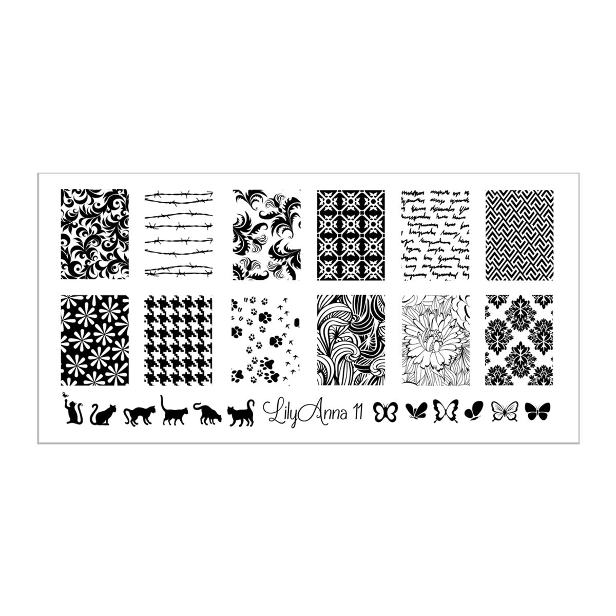 LA11 Messy Mansion Nail Stamping Plate image 0