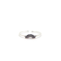Beautiful adjustable fan ring in 925 Sterling Silver image 0