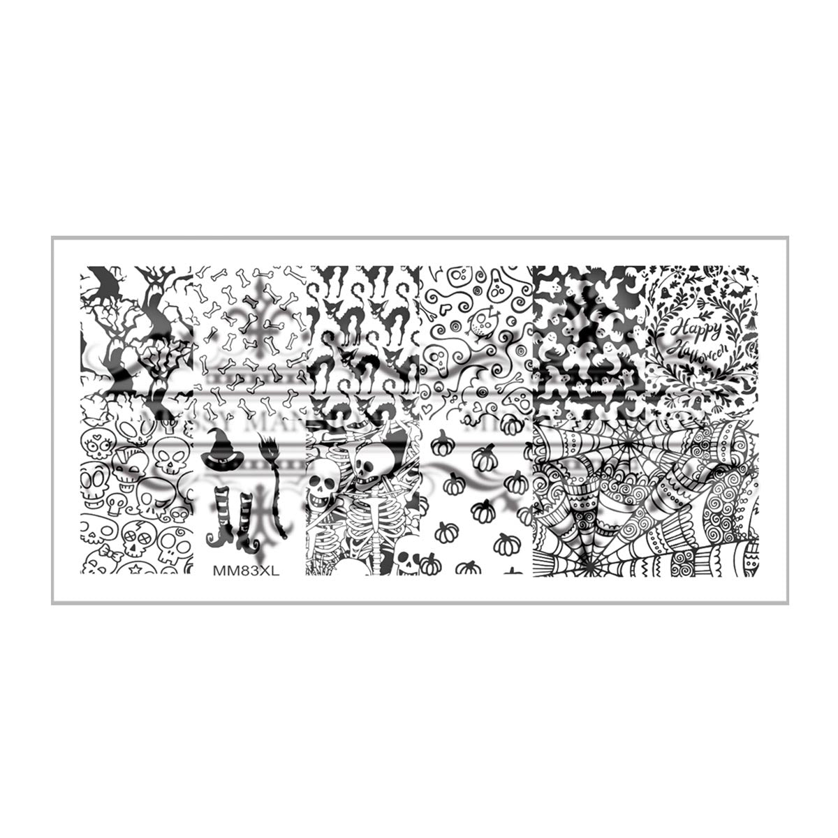 MM83XL Messy Mansion Nail Stamping Plate image 0