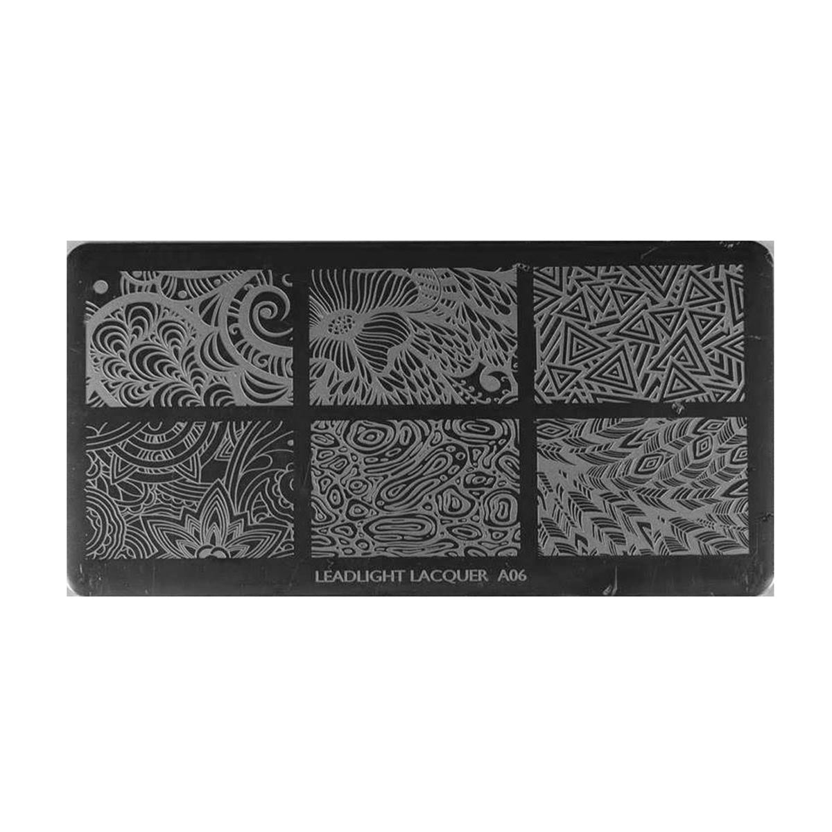 LLA06 Messy Mansion Nail Stamping Plate image 0