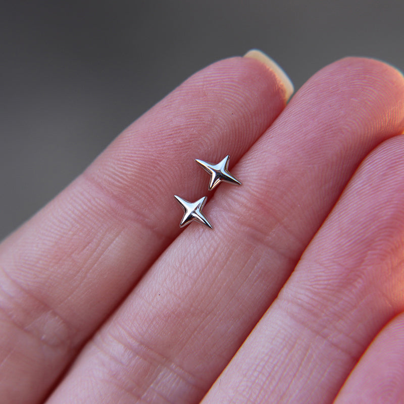 Star stud earrings in 925 Sterling Silver image 0