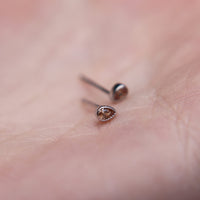 Teardrop stud earrings in 925 Sterling Silver image 2