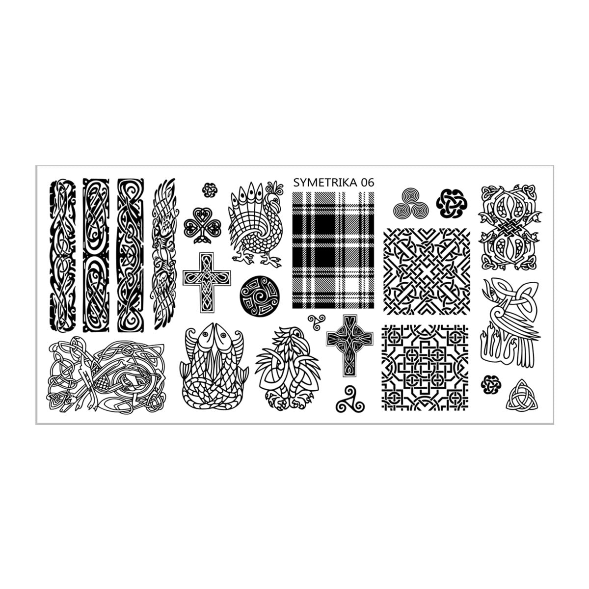 SY06 Messy Mansion Nail Stamping Plate image 0