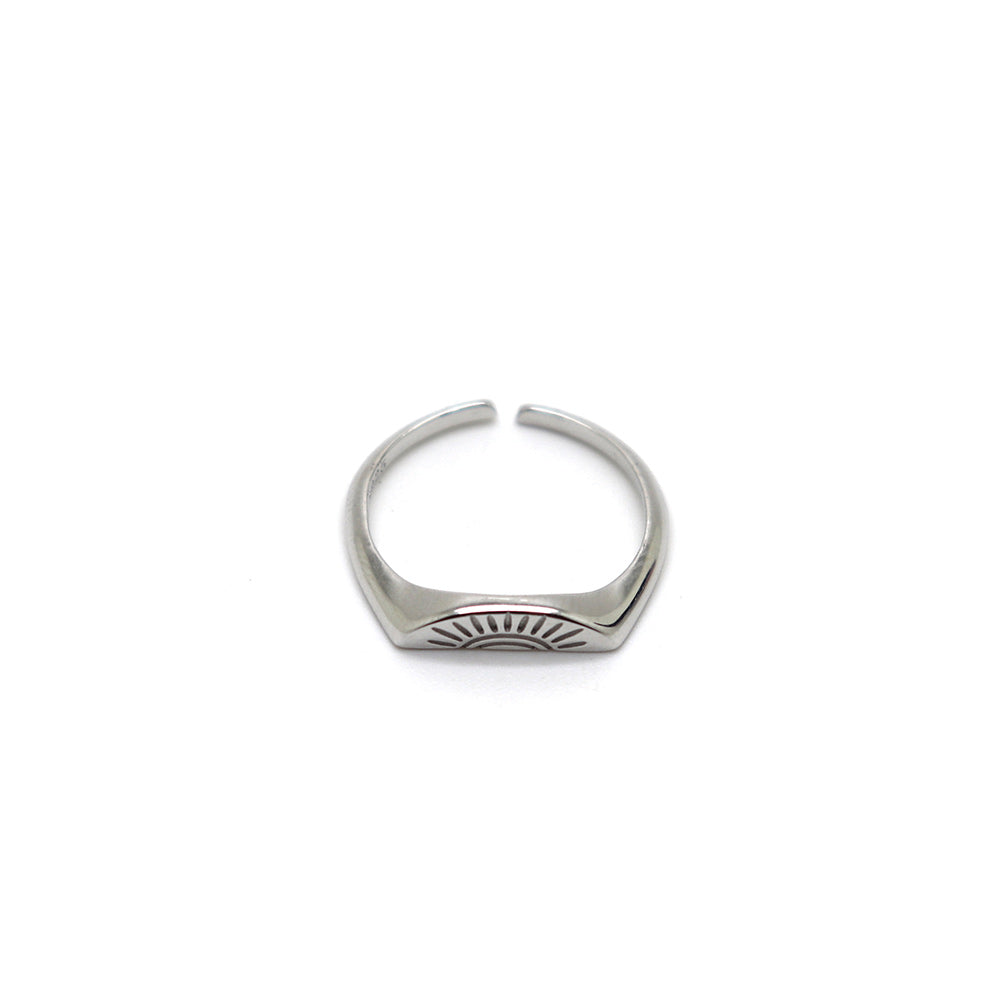 Rising sun adjustable ring in 925 Sterling Silver image 2