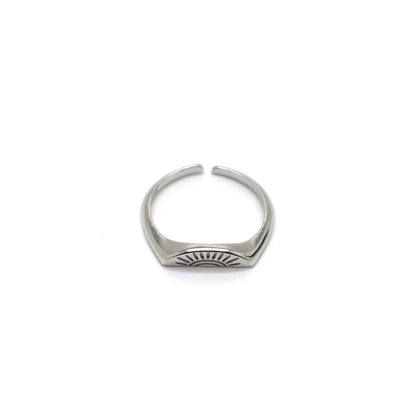 Rising sun adjustable ring in 925 Sterling Silver image 2