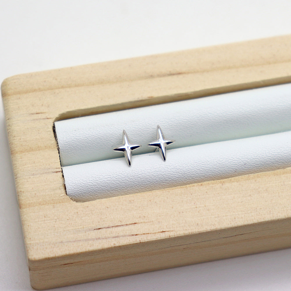 Star stud earrings in 925 Sterling Silver image 1