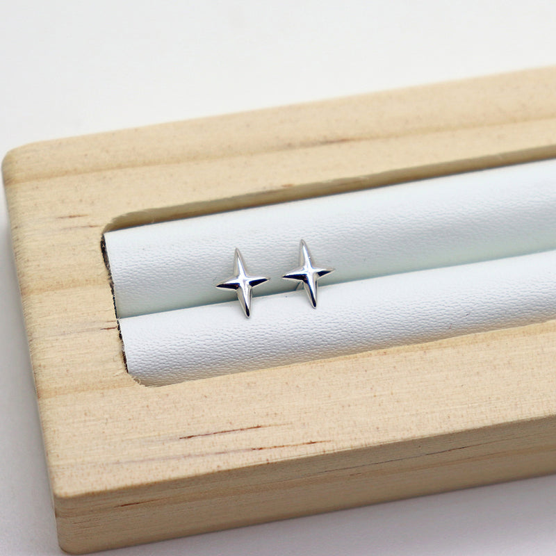 Star stud earrings in 925 Sterling Silver image 1