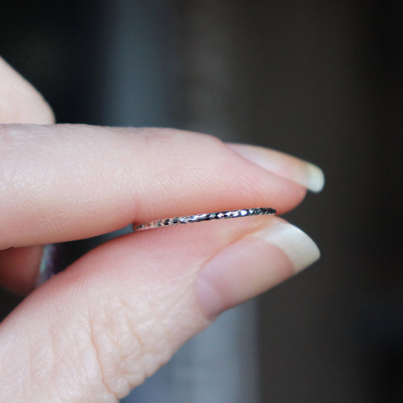 Delicate textured ring in 925 Sterling Silver image 2