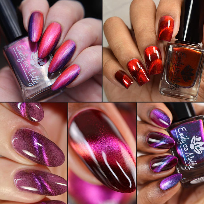 Magnetic Nail Polish - Red x Purple Bundle