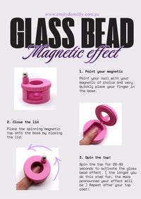 Glass Bead effect rotating tool for magnetic nail polish